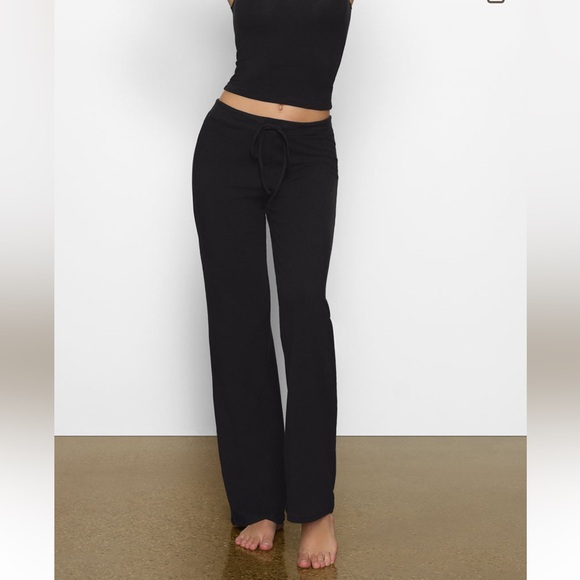 SKIMS NWT Cotton Jersey Pant - Soot - Picture 2 of 4